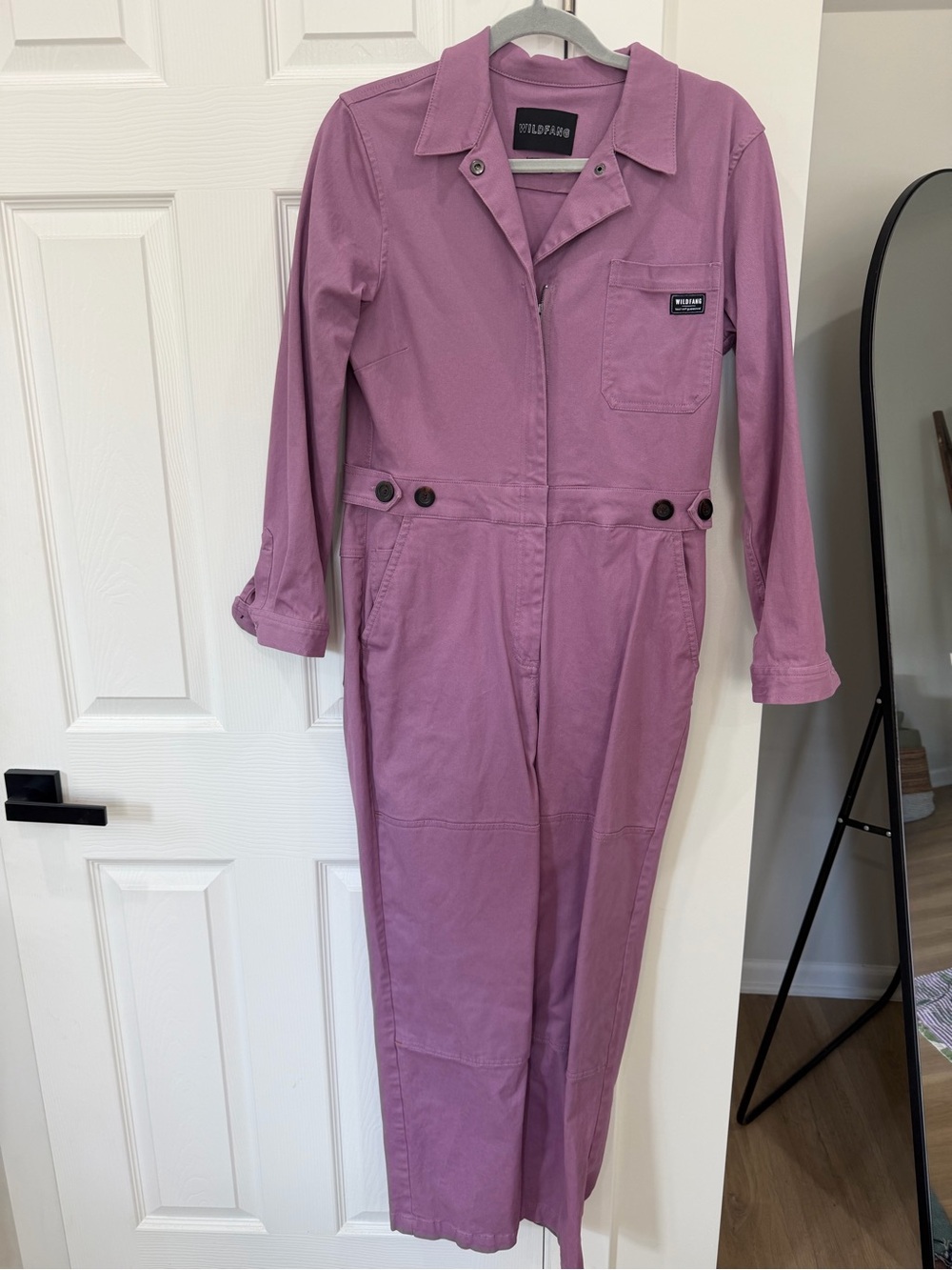 Wildfang Dusty Mauve Utility Jumpsuit